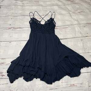 Free People FP One Adella Slip Mini Dress in Navy Size Medium